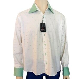 Vintage EMILIO Santini Milano shirt Men's Long sleeves M L NWT European Italy